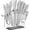 White, variant on Knife Block Set, 19 PCS Kitchen Knife Set with Acrylic Block and Sharpener, German High-Carbon Stainless Steel Knife Sets with 6 Serrated Steak Knives, Bread Knife, Chef Knife, Rust-Proof