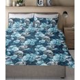 thumbnail image 2 of Juego de cama calavera rosas azules Juego de cama, 2 of 7