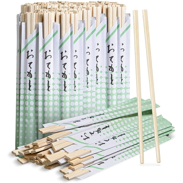 Prestee 50 Pairs Wooden Chopsticks Chopstick Sturdy Smooth Finish