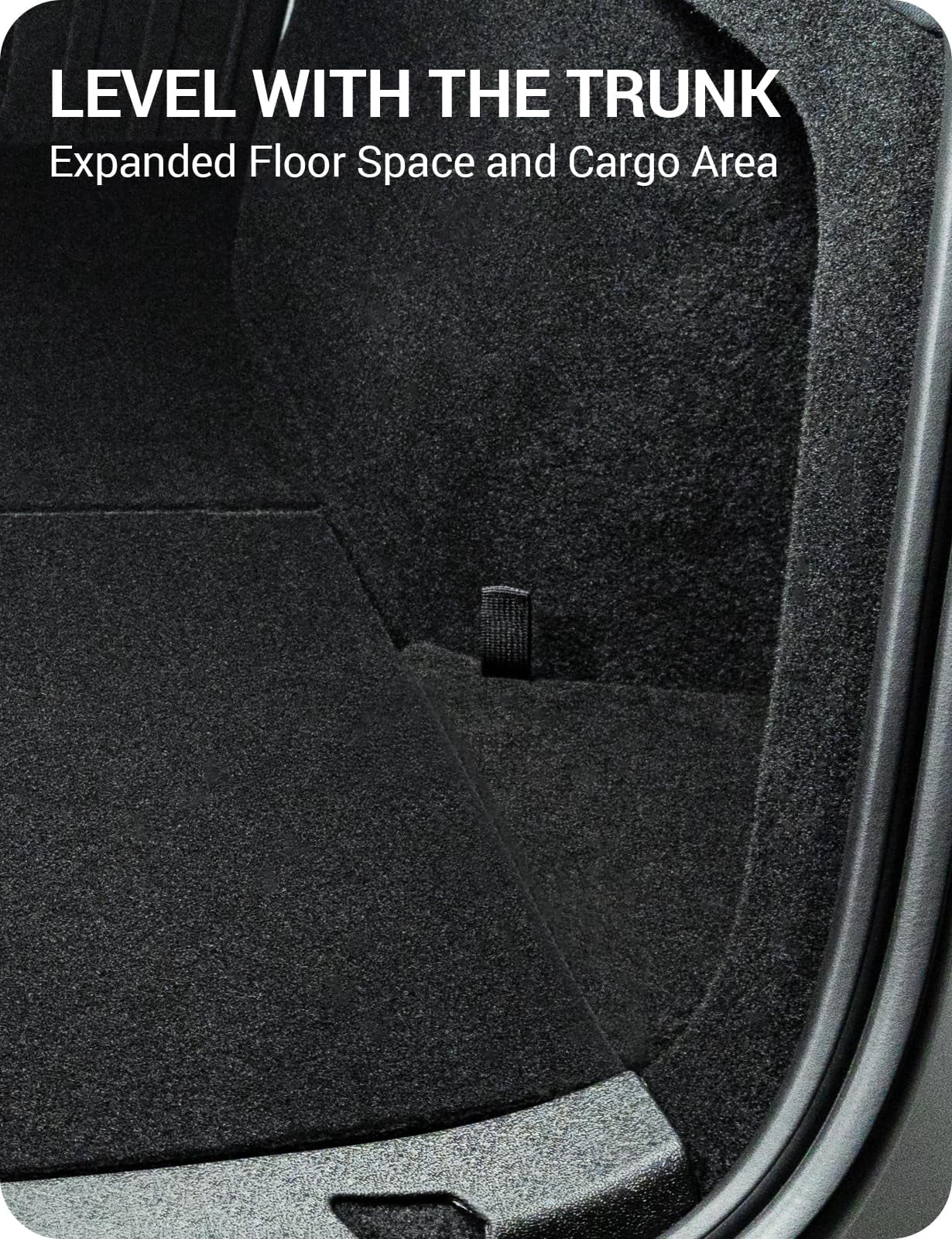 Tesla Model Y Trunk Storage Bins, (Proprietary Design) Trunk Organizer with Carpeted Lid, Rear Trunk Side Storage Box for 5-Seats Model Y Juniper Interior Accessories