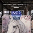 thumbnail image 3 of High Precision Body Weight Scale Smart Bathroom Scales with Large LCD Display(400lbs),Decorative for Bedroom-White Horse Surrounded By Cherry Blossoms, 3 of 4
