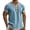 Blue, variant on Kureaily Men's Casual Wear Short Sleeve Shirts Soft Washed Crew Neck Tops For Everyday Comfort Casual Cotton T-Shirts