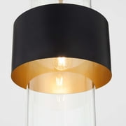 8013-0880 Quorum Lighting 1 Light Drum Pendant in Contemporary style - 12 inches wide by 19.75 inches high-Aged Brass/Studio White Finish
