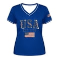 thumbnail image 4 of CONZONE Womens Usa 250Th Anniversary T-Shirts Short Sleeve Independence Day T Shirts for Women Casual V Neck Patriotic Usa Letter Graphic Lightweight Tees Soft Cozy Dailywear, 4 of 4