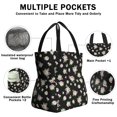 thumbnail image 3 of Pioneer Flower Floral Print Pattern Drawstring Lunch Bag Women - Drawstring Lunch Bag Insulated for Work Office - Stain-Resistant Large Lunchbags for Women with Multi-Pockets, 3 of 6