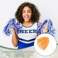 thumbnail image 4 of Uxcell Cheerleader Pom Poms Spirit Shakers Cheer Pompoms, Long Handle for Team Sports Dance Party Performance Cheering Orange White, 4 of 5