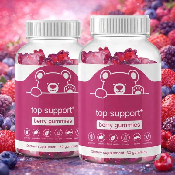 DEZEN Top Support Berry Gummies for Women – Women’s Beauty & Chest Wellness Support Supplement, Berry Flavor, 2 Pack