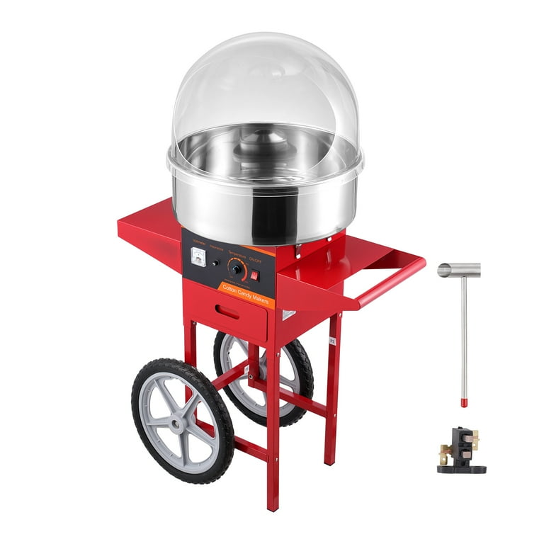 KFFKFF Electric Cotton Candy Maker on Wheels, 1000W