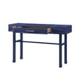 thumbnail image 2 of Industrial Style Metal and Wood 1 Drawer Vanity Desk Blue - Saltoro Sherpi, 2 of 5