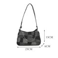 thumbnail image 2 of Bolso de hombro de mujer FLhrweasw Retro Denim Hit Color negro, 2 of 5