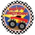 thumbnail image 2 of 7 pc Monster Truck Happy Birthday Balloon Bouquet Party Decoration Red Flames, 2 of 2