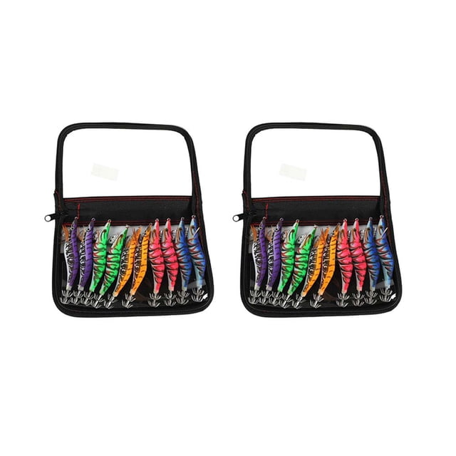 20Pcs Calamar Artificial Jigs Señuelos Cebo de Pesca de Camarones de Madera 12Cm 3.0 Pulpo Sepia Señuelos con Caja de Almacenamiento