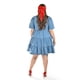 thumbnail image 3 of Vestido de mezclilla con botones Roman Fashion /Tallas Extras, 3831 (Mezclilla medio) azul 38, 3 of 5