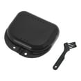 thumbnail image 1 of Unique Bargains 1 Set Braces Box with Brush Mini Braces Storage Box Black, 1 of 5