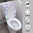 thumbnail image 3 of HELLHERO Polyester Toilet Bowl Cover & Machine Washable Bathroom Toilet Cozy Set & Fits All Toilet Shapes for Hotel Home Soft Pastel Color, 3 of 5