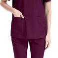 thumbnail image 4 of Niaahinn Women's Medical Scrubs Set - Quick Dry V-Neck Top with Pants, Multiple Pockets, Adjustable Drawstring, 10 colors, 4 of 7