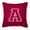 Letter A, variant on Letter A Monogram - Lime Green Fabric Decorative Pillow