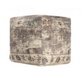 thumbnail image 3 of LR Home Charleston Taupe Floral Medium Square Indoor Pouf, 18"H x 18"W, 3 of 7