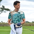 thumbnail image 3 of Pofeuu Watercolor Sea Turtle Print Men's Loose Fit Midweight Short-Sleeve Pocket Polo-X-Large, 3 of 6