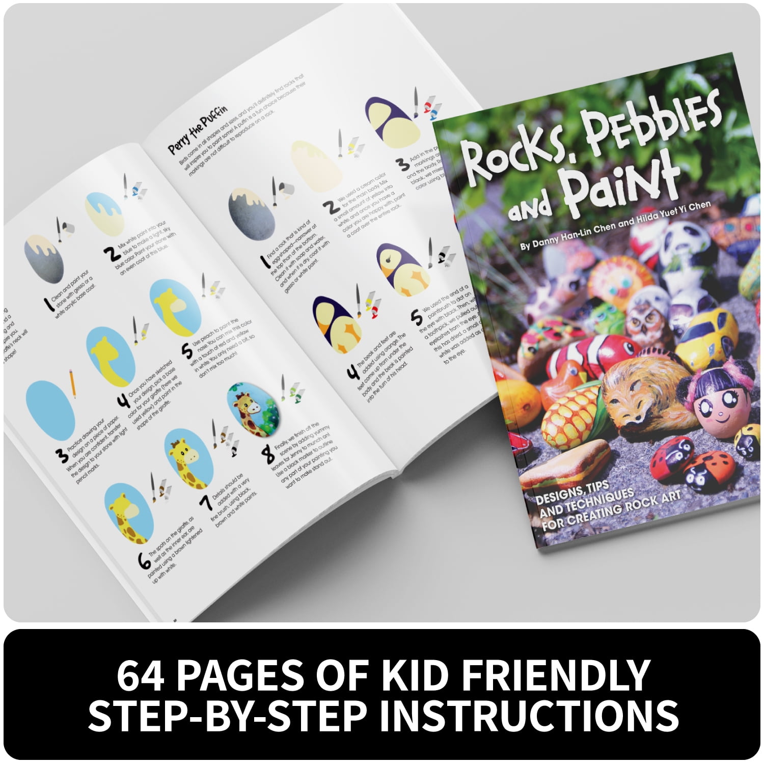 SpiceBox Children's Activity Kits for Kids Rock Painting , 16 Rocky Projects, Art and Craft Kit For Kids