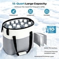 thumbnail image 2 of Cold Therapy Machine for Knee, Waist, Leg & Full Body – Ice System with Universal Pad, Timer & Temp Control, 10H Ice Retention, 15Qt Cooler, Quiet Pump for Bedrest, 2 of 7