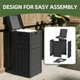 thumbnail image 4 of Uforic 31 Gallon Outdoor Trash Can, Waterproof Resin Garbage Bin with Drip Tray & Lid, Trash Bin, for Porch, Backyard, Black, 4 of 9