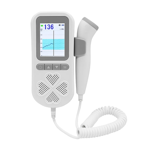 Doppler fetal doméstico Detector de corazón para bebés Monitor de latido cardíaco fetal Doppler 3.0M Abanopi Medidor de voz fetal