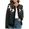 thumbnail image 6 of Women's Sweater Coat Retro Knitted Cardigan Loose Fit Design for Stylish Layering, 6 of 9