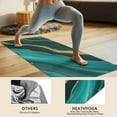 thumbnail image 4 of Teal Gold Marble Wave Dot Pattern Hot Yoga Mat Towel Non Slip for Hot Yoga - Quick-Drying Yoga Mat Cover with 4 Corner Pockets with Travel Bag - Hot Yoga Towel Non Slip 70"x26", 4 of 6