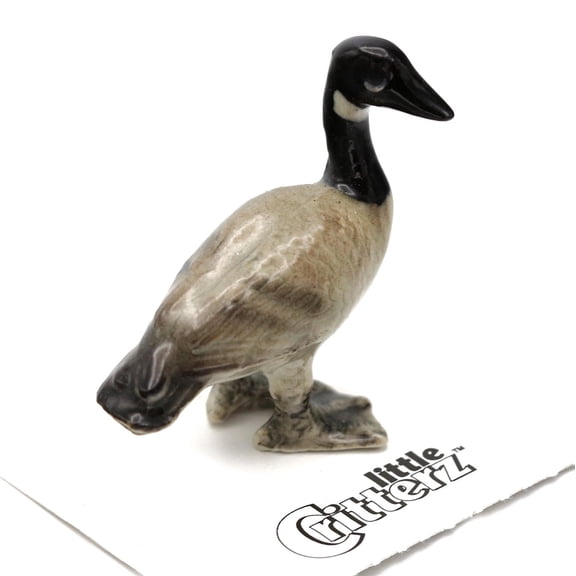 Little Critterz Goose - Canada Goose "Honk" - miniature porcelain figurine