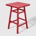 thumbnail image 5 of WestinTrends Malibu 5-Piece HDPE Outdoor Patio Dining Bar Bistro Table Set with Bar Stools, Red, 5 of 11