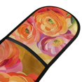 thumbnail image 4 of Yayeee Double Oven Mitt Kitchen Heat Resistant Baking 35" x7" Quilted Glove, Pink Abstract Floral, 4 of 6