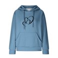 thumbnail image 6 of Holiday Usmixi Womens Hoodies Winter Drawstring Hooded Sweatshirt for Women Plus Size Loose Casual Pocket Pullover Hoodies Sweater Fashion Heart Print Graphics Sweatshirt Tops Big Saving, 6 of 6
