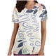 thumbnail image 1 of Camiseta de manga corta con cuello en V y estampado de mujer con estilo Blusa suelta con estampado OAVQHLG3B Store  lin121212, 1 of 4