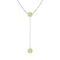thumbnail image 1 of Angara Collier Péridot Naturel - Collier Style Lariat Péridot Rond 1.9 ct en Platine pour Femmes, 1 of 8