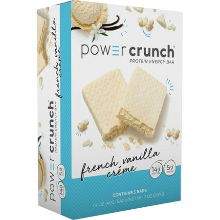 Power Crunch ORIGINAL Protein Energy Bar French Vanilla Cream 7 oz 5 count