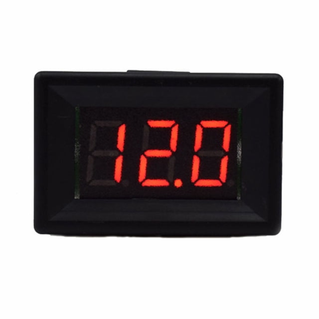 BTOER 0.36 Inch LED Digital 2-line DC Voltage Table Red Blue Green DC4.5-30V Voltmeter Two-wire DC Digital Display Voltmeter Detectors
