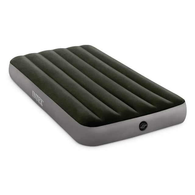 Intex 64777E Dura-Beam Colchón de Aire estándar Prestige de Fiber-Tech, tamaño Doble, Bomba de batería de Mano, Altura de Cama de 10 Pulgadas, Capacidad de