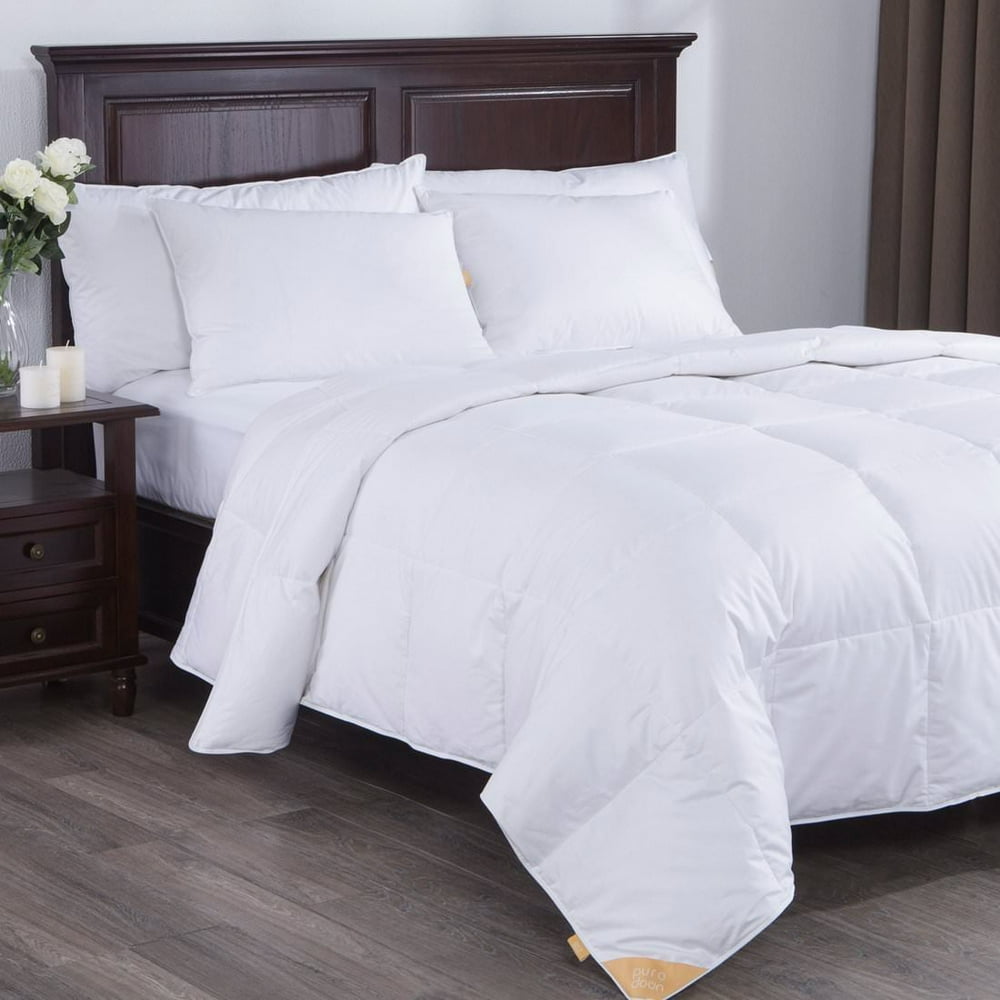 Puredown Lightweight White Goose Down Comforter Duvet Insert 300 Thread