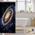 thumbnail image 3 of Manfei Vintage Spiral Galaxy Shower Curtain 72Wx72L,Celestial Stars Bathroom Curtain,Silver Brown Blue, 3 of 5