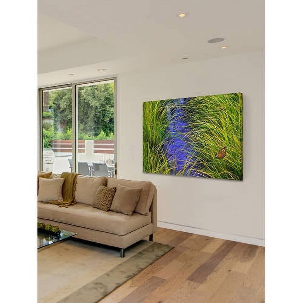 Marmont Hill - "Grass over the Brook" by Chris Vest Painting Print on Wrapped Canvas