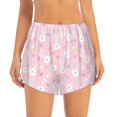 thumbnail image 2 of Balery Easter Cute Rabbit Pantalones cortos deportivos para mujer con forro y dos bolsillos, elásticos, para entrenamiento, gimnasio, yoga-XX-Large, 2 of 7