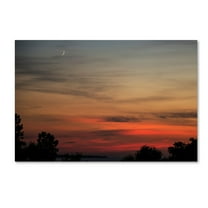 Trademark Fine Art "New Moon Sunset" Canvas Art by Kurt Shaffer