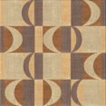 thumbnail image 1 of Ahgly Company Indoor Square Patterned Sienna Brown Area Rugs, 8' Square, 1 of 6