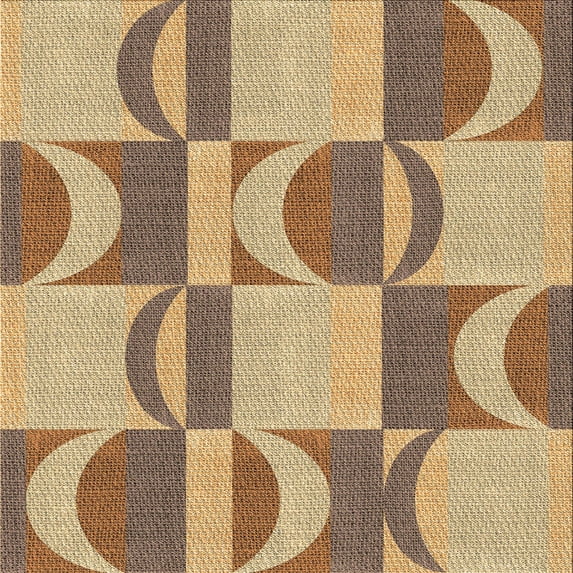 Ahgly Company Indoor Square Patterned Sienna Brown Area Rugs, 8' Square