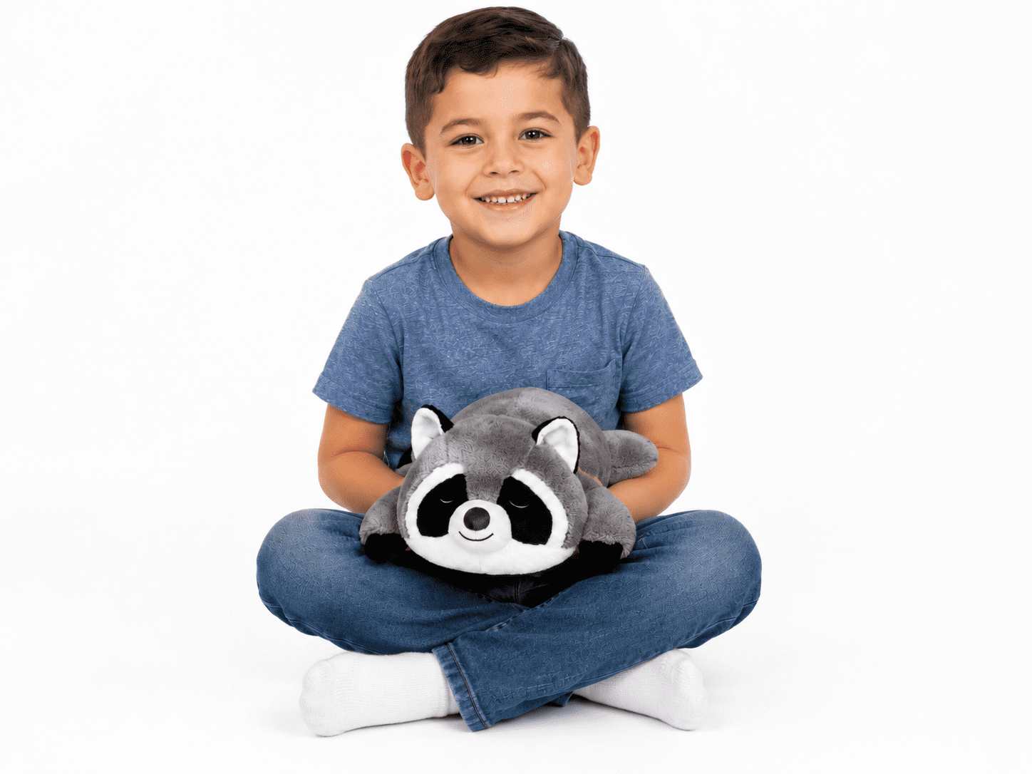 Moonmeadow 14 inch Weighted Raccoon Plush, Super Soft Stuffed Animal Brand
