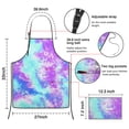 thumbnail image 3 of Colorful Tie Dye Pattern Apron-Garden Aprons for Women with Pockets-Cotton Linen Waterproof Kitchen Cooking Gardening Aprons Adjustable for Kitchen,Cooking,BBQ and Salon 33x27 Inch, 3 of 7