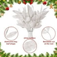 thumbnail image 4 of 20 Pieces Artificial Glitter Leaf White Glittered Spray Picks 13’’ Fake Floral Leaf Branches Xmas Decoration for Christmas Tree DIY Wreath Crafts Gift Home Garden Decoration(White,20 Pieces), 4 of 7