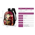 thumbnail image 4 of Wonka School Bag Backpack Student 16-inch Wonka Series Children's School Bag Three-piece Set Backpack Style, 4 of 5