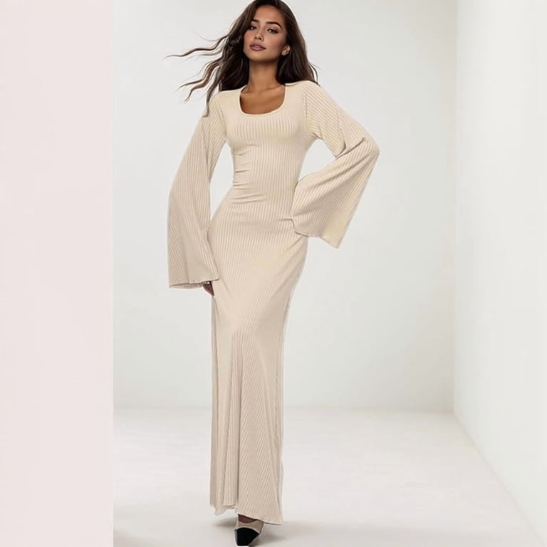 loose bodycon dress Tumotour Ankle-Length Dress For Women Sleeveless Square Neck Cotton Linen Thin Long Bodycon Dress Casual Solid Color Loose Long Maxi Dresses
